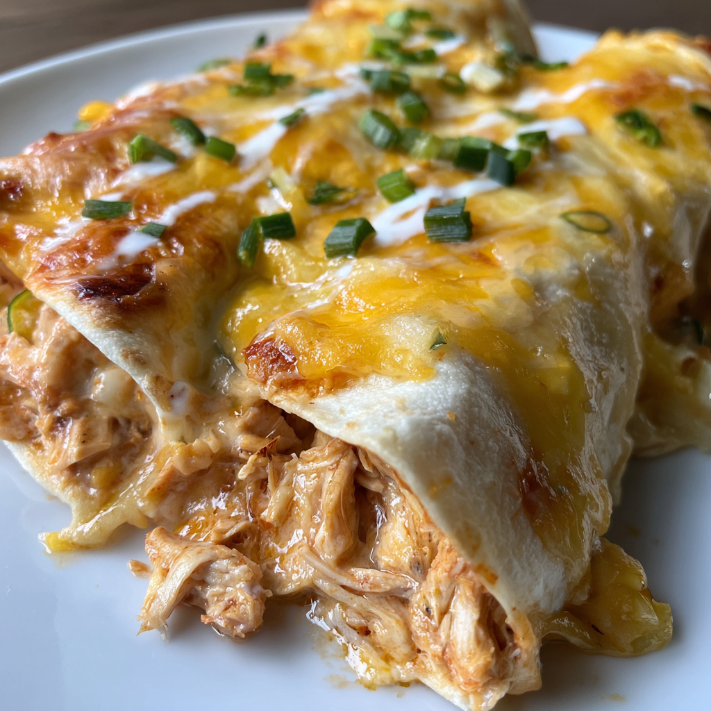 Creamy Queso Chicken Enchiladas