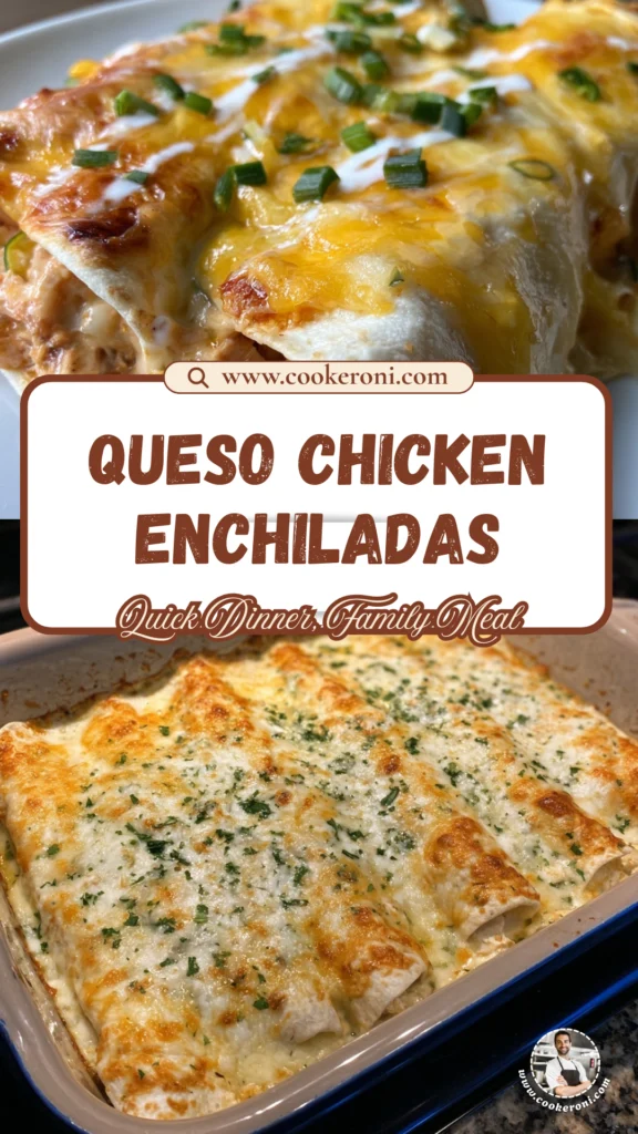 Creamy Queso Chicken Enchiladas