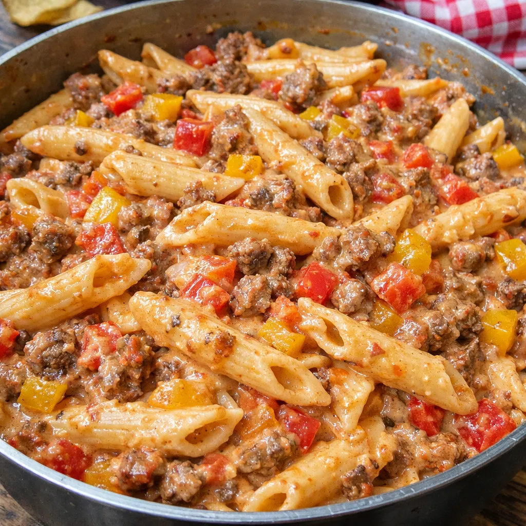 Creamy Rotel Pasta Fiesta