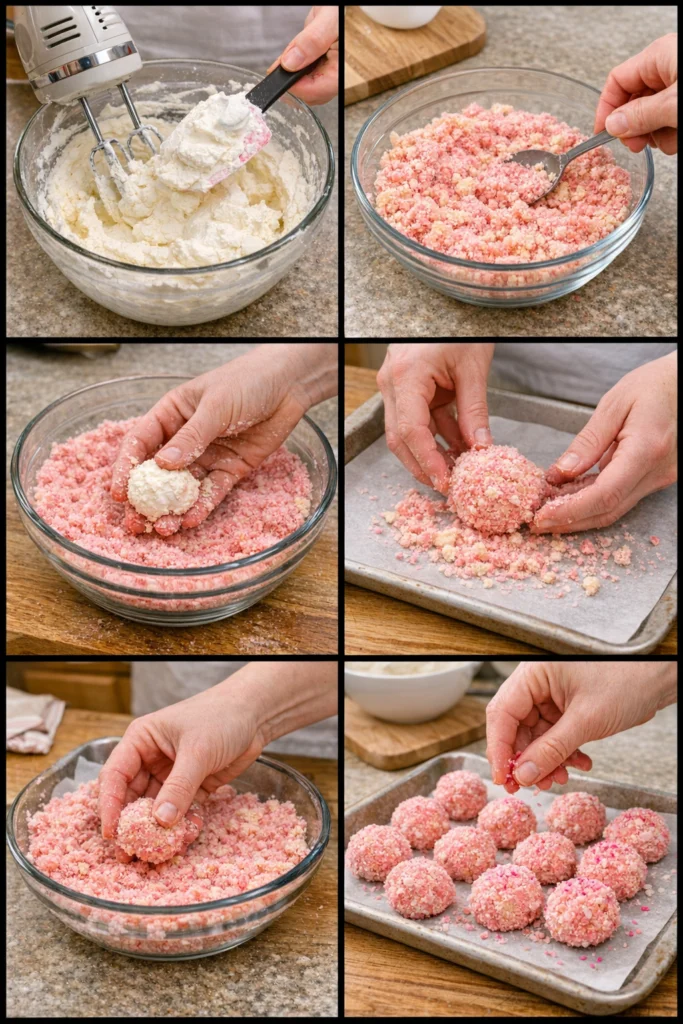 Crispy Cotton Candy Cheesecake Bombs