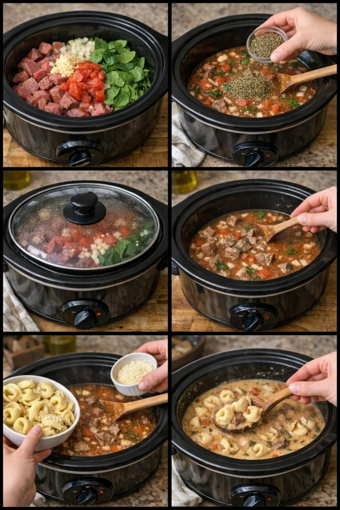 Crock Pot Creamy Beef Parmesan Soup