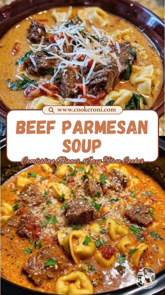 Crock Pot Creamy Beef Parmesan Soup