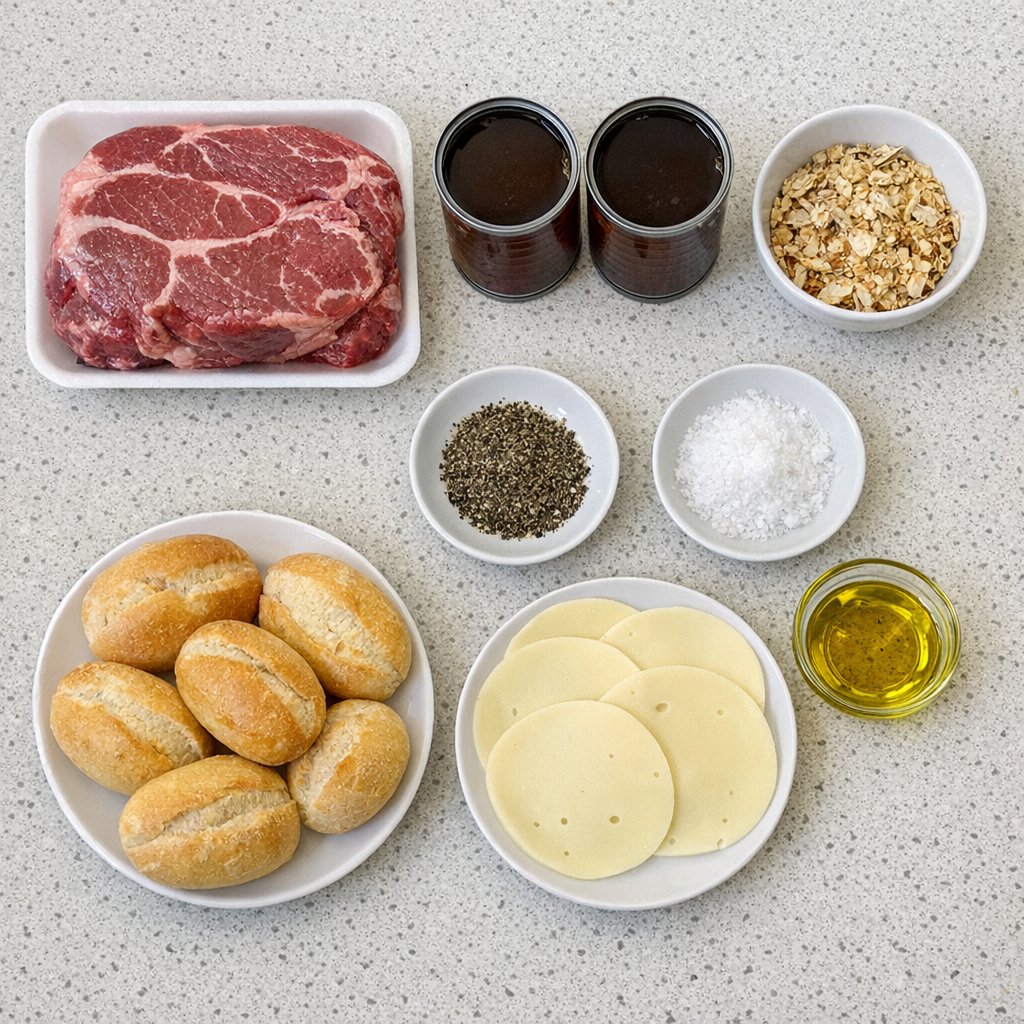 Crockpot French Dip Sandwiches