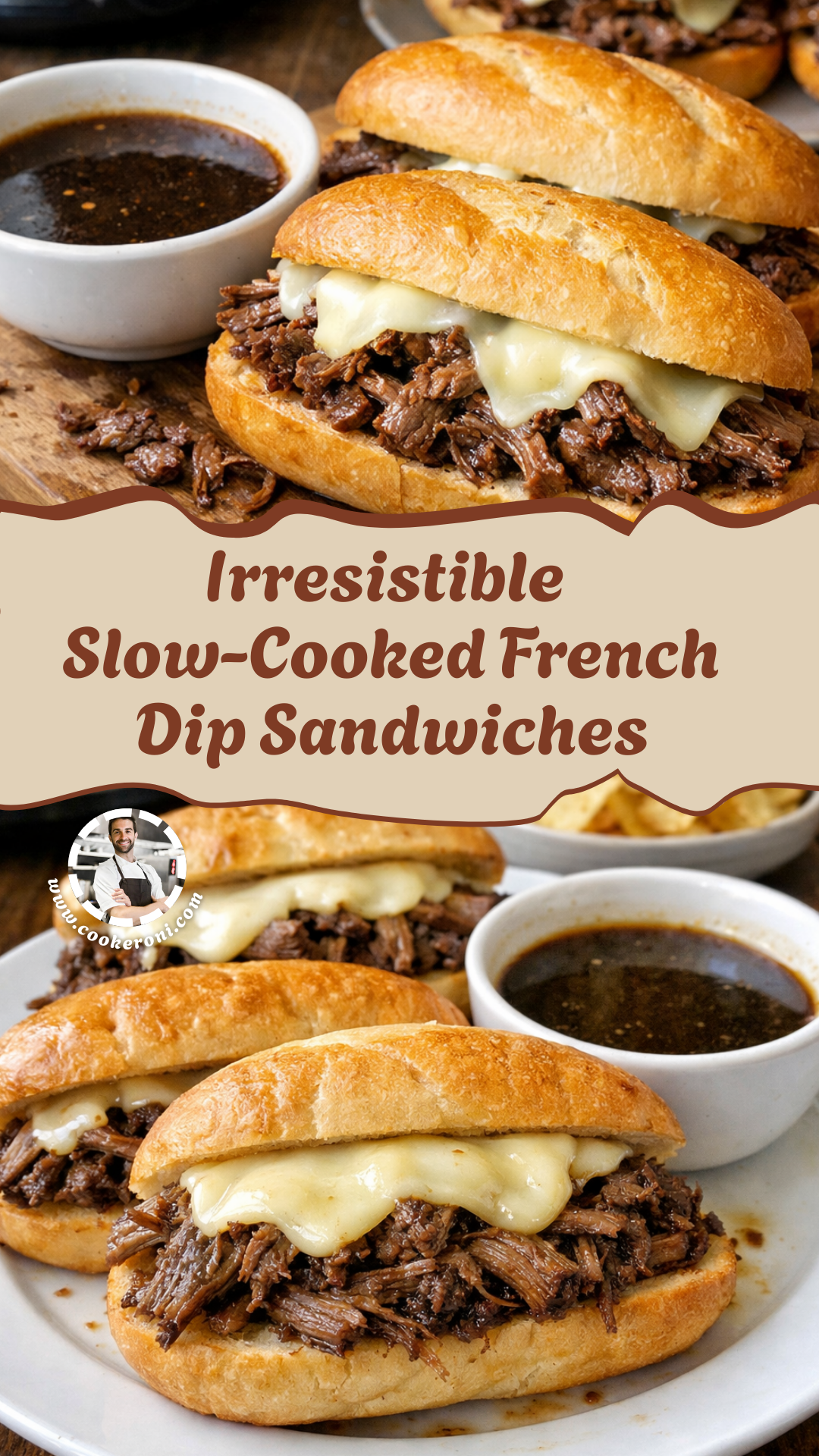 Crockpot French Dip Sandwiches