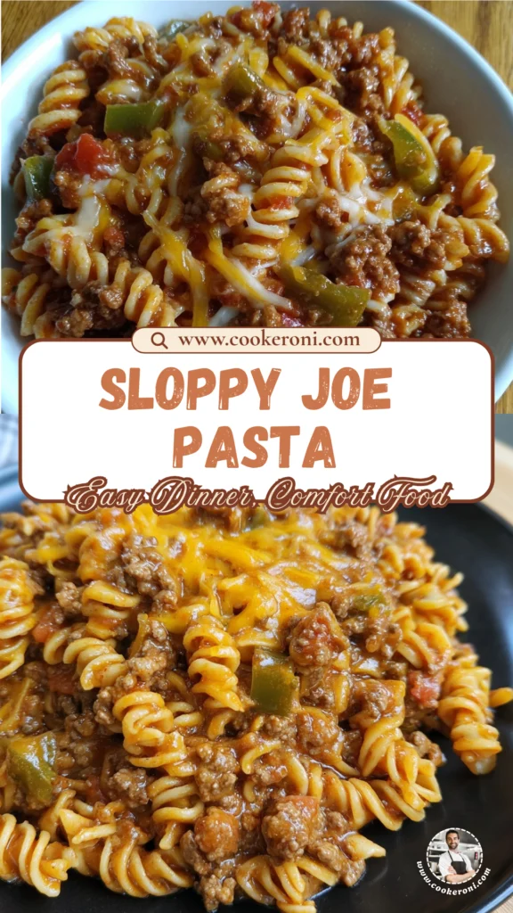 Crockpot Ground Beef Sloppy Joe Pasta