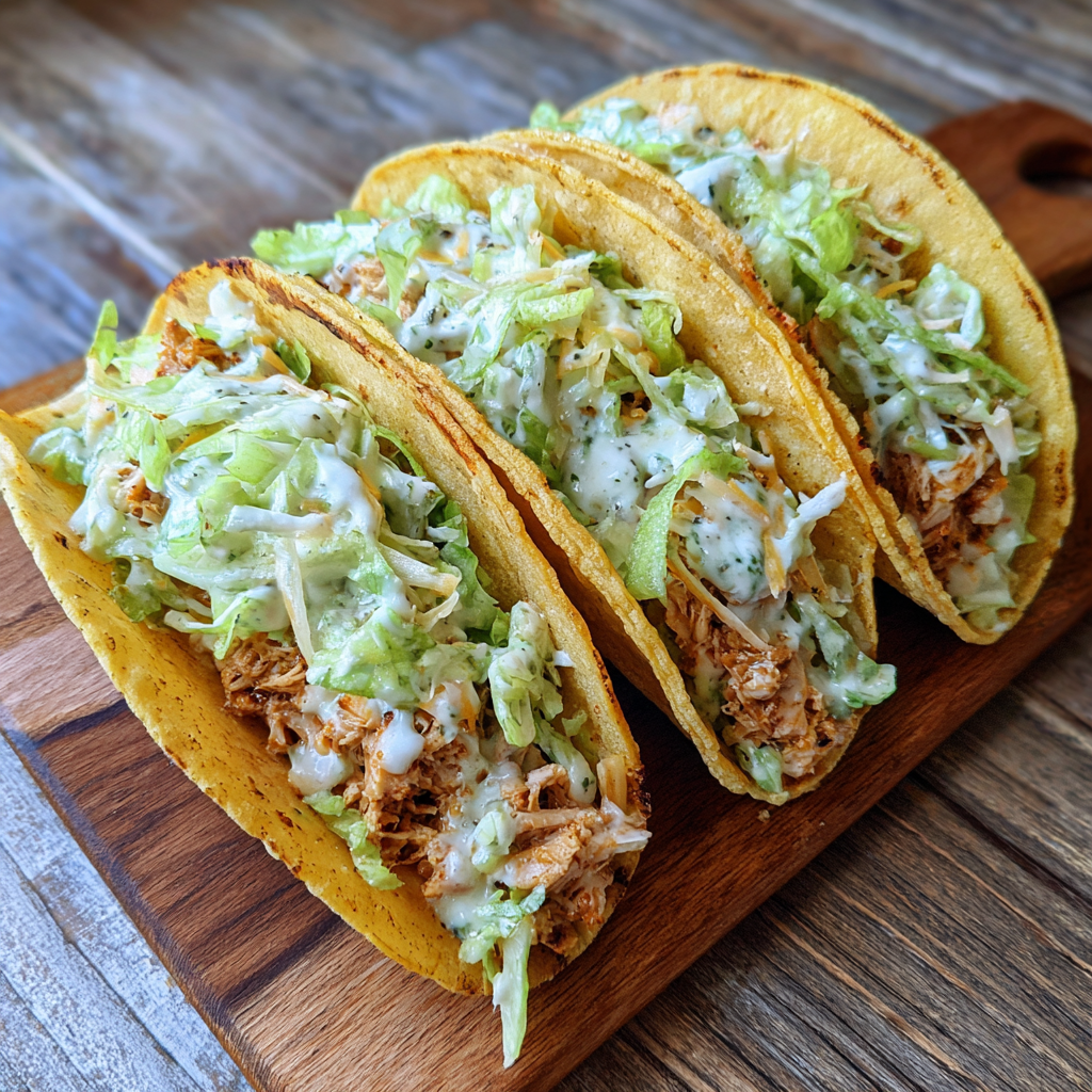 Dill Pickle Ranch Smash Chicken Tacos