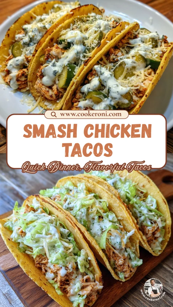 Dill Pickle Ranch Smash Chicken Tacos