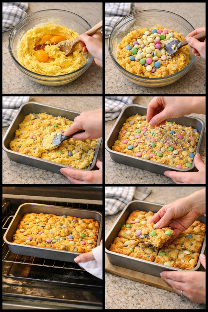 Easter Cake Mix Cookie Bars