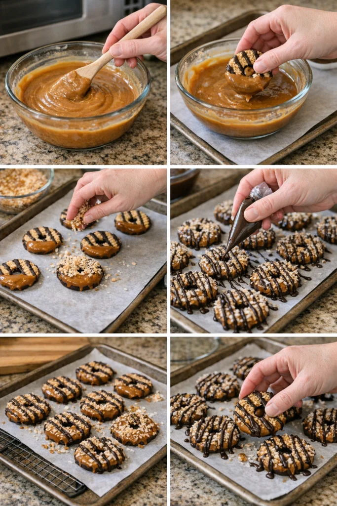 Easy No-Bake Samoa Cookies