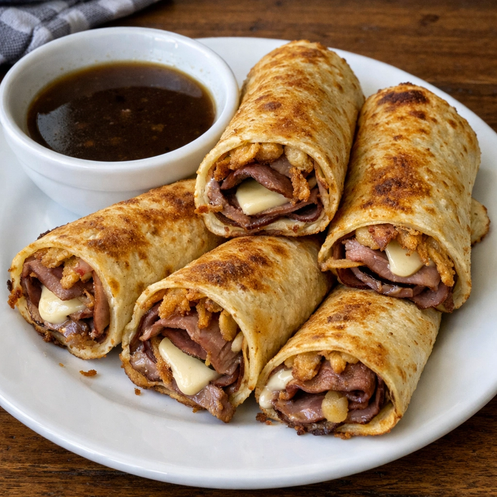 French Dip Tortilla Roll Ups