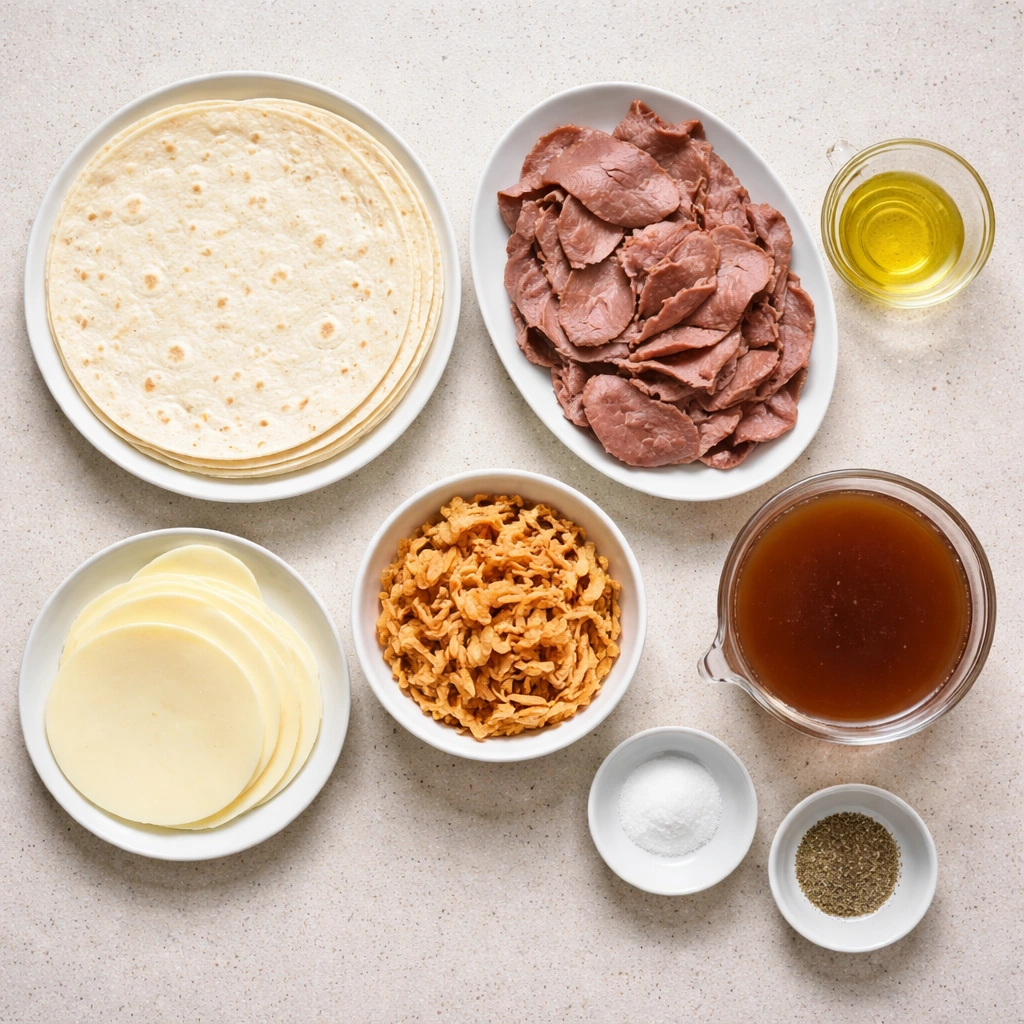 French Dip Tortilla Roll Ups