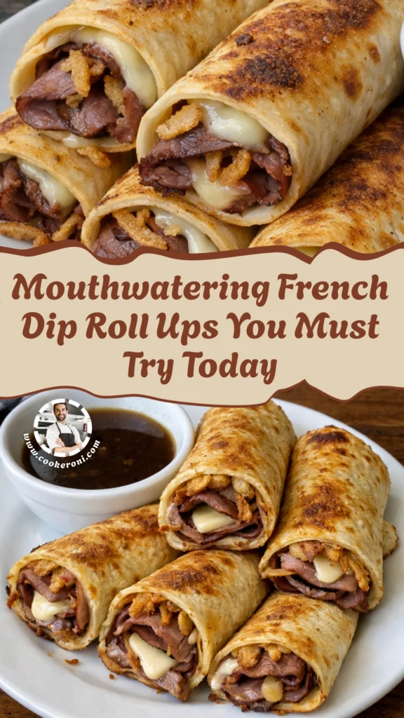 French Dip Tortilla Roll Ups