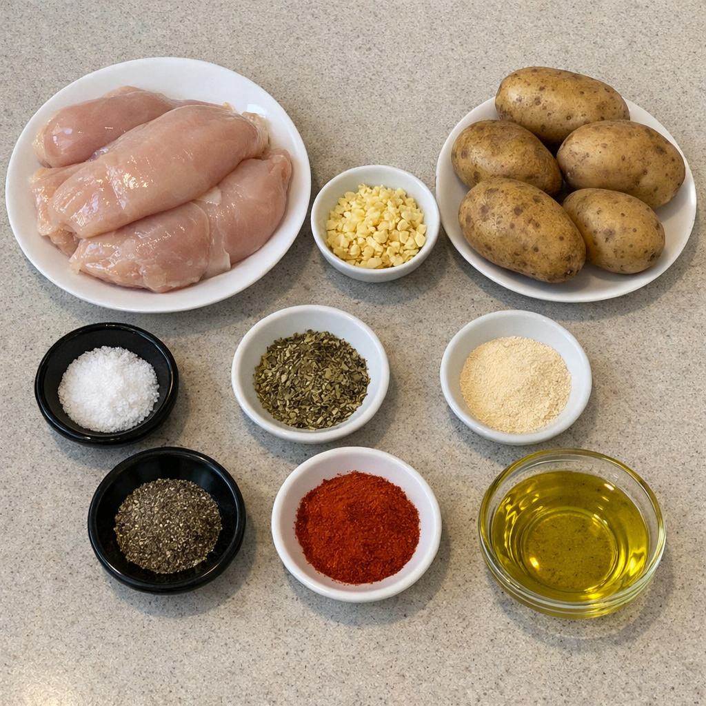Garlic Parmesan Chicken and Potatoes