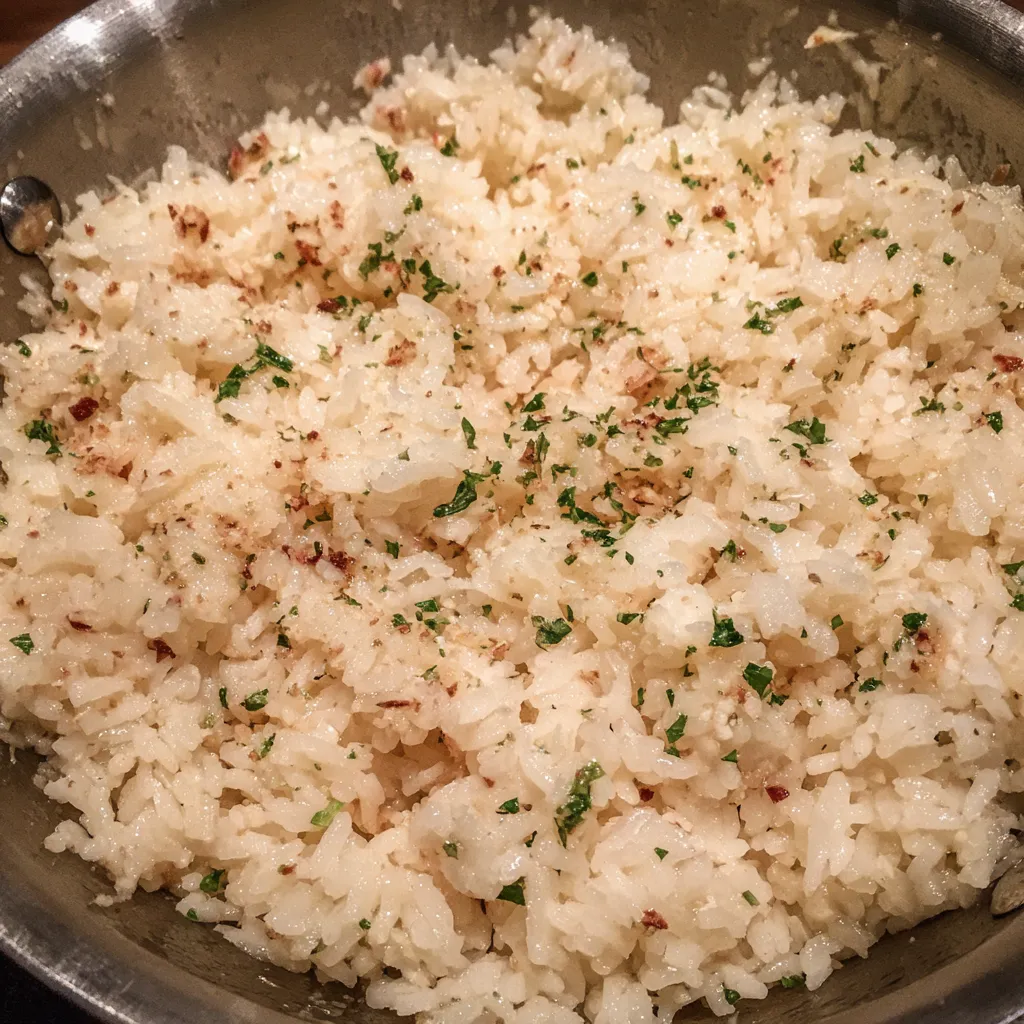 Creamy parmesan rice