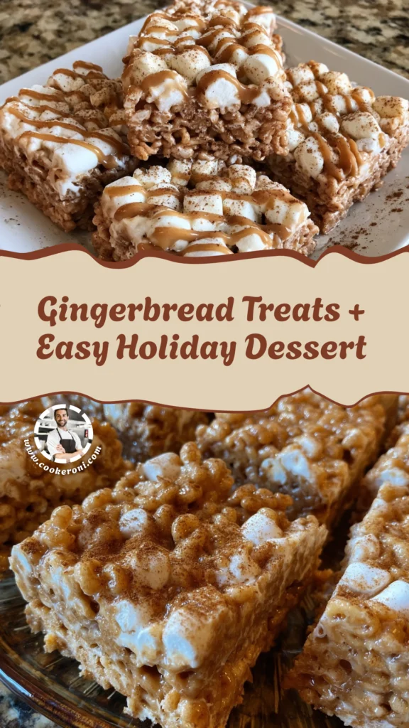 Gingerbread Rice Krispie Treats