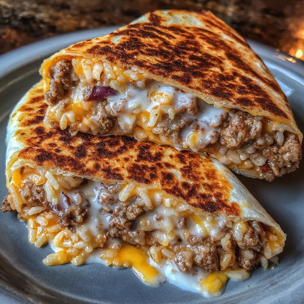 Grilled cheese burrito crispy outside