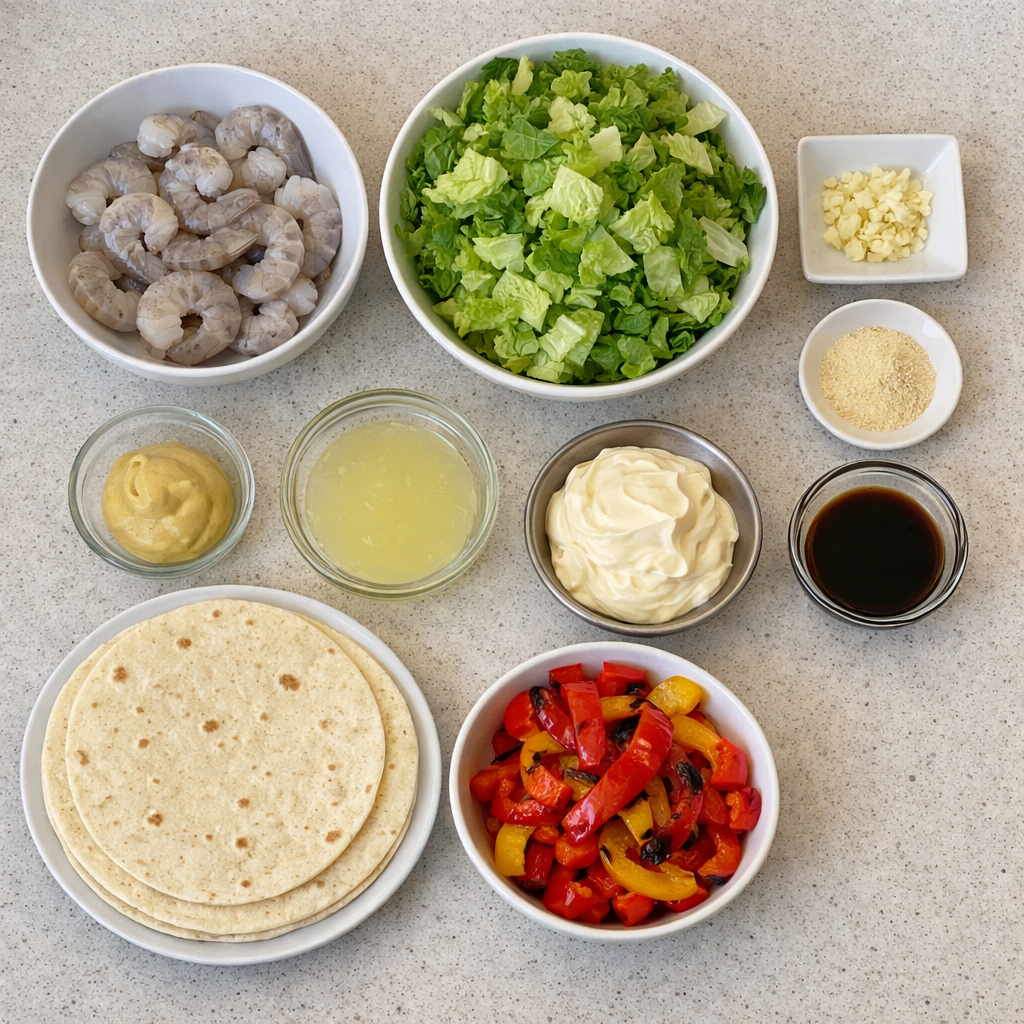 Grilled Shrimp Caesar Wraps