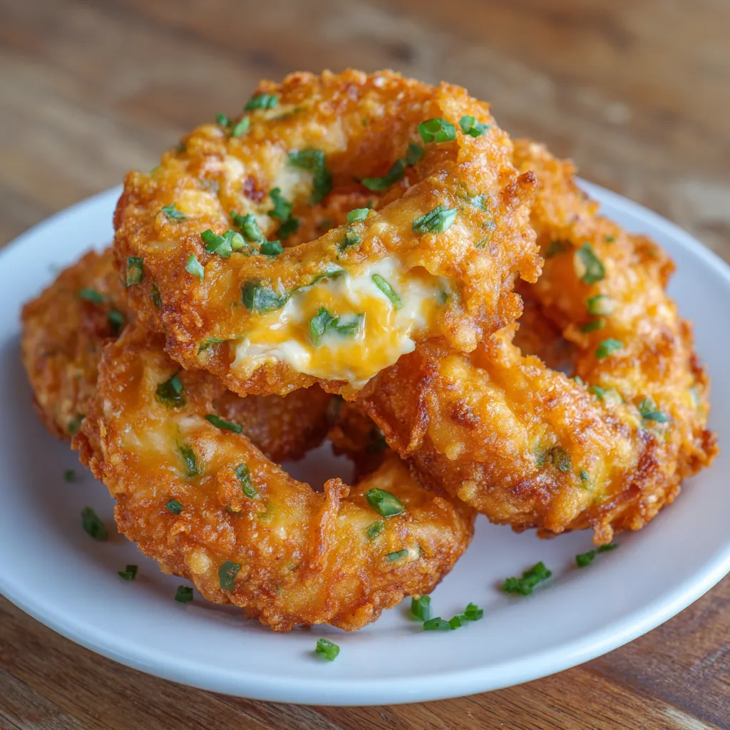 Jalapeno popper stuffed onion rings