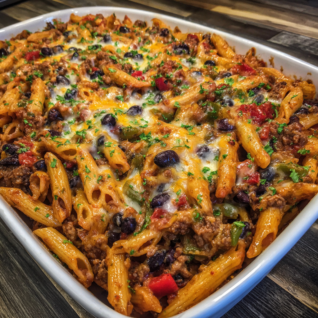 Loaded Taco Pasta Bake