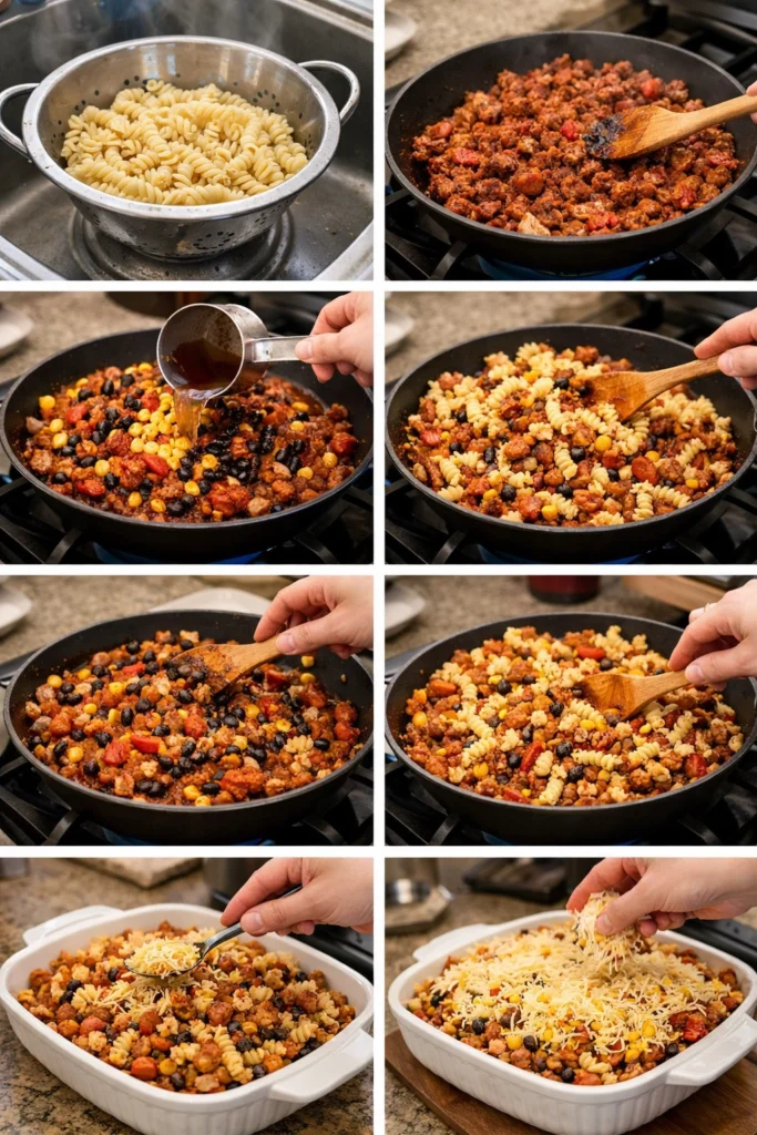 Loaded Taco Pasta Bake