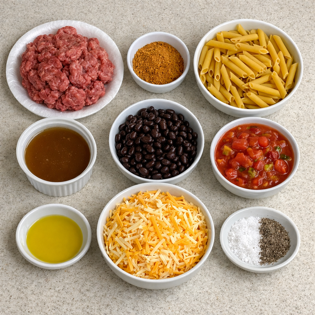 Loaded Taco Pasta Bake
