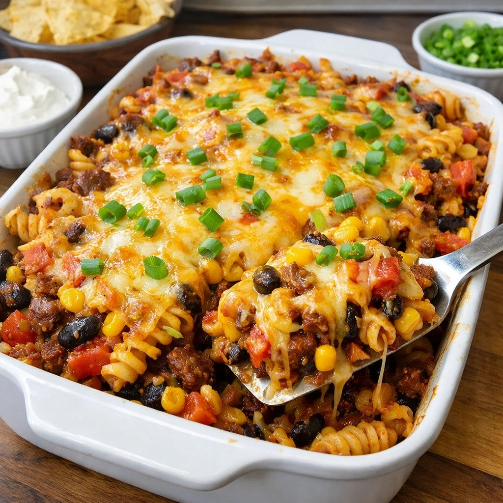 Loaded Taco Pasta Bake