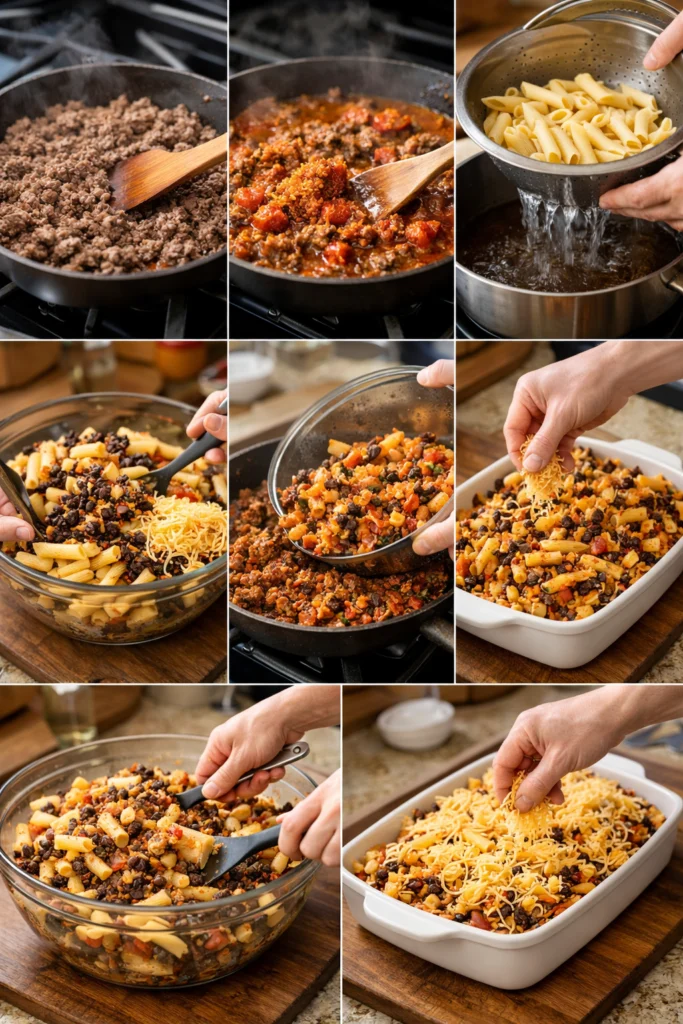 Loaded Taco Pasta Bake