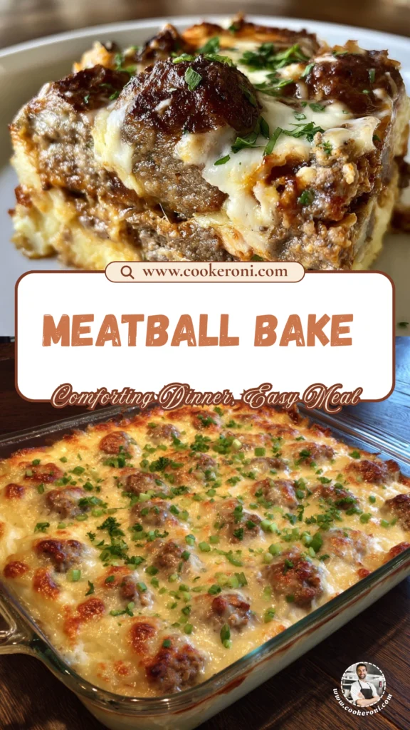 Meatball and Mashed Potato Bake