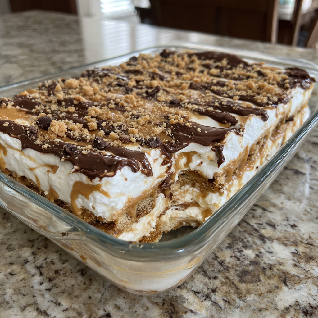 No-Bake Peanut Butter Lasagna