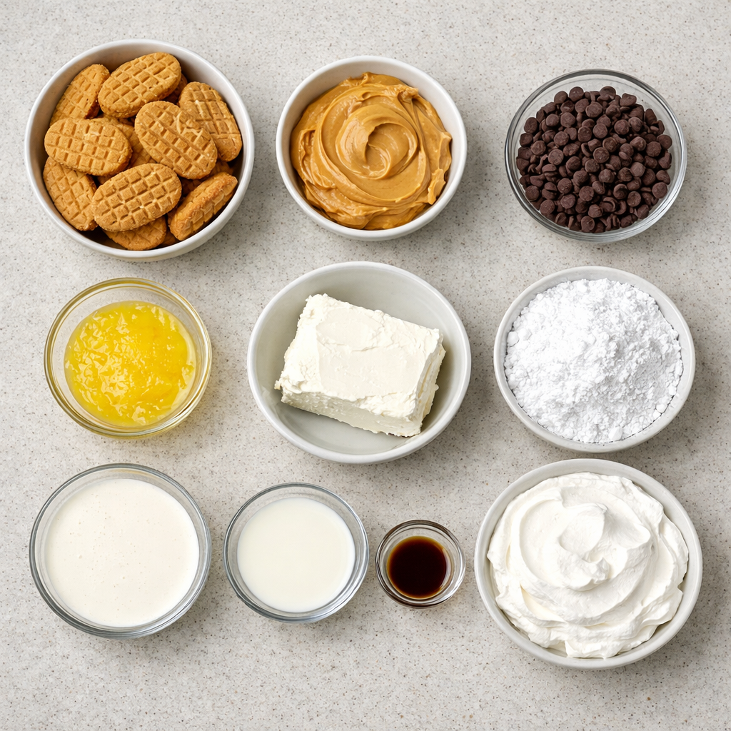 No-Bake Peanut Butter Lasagna