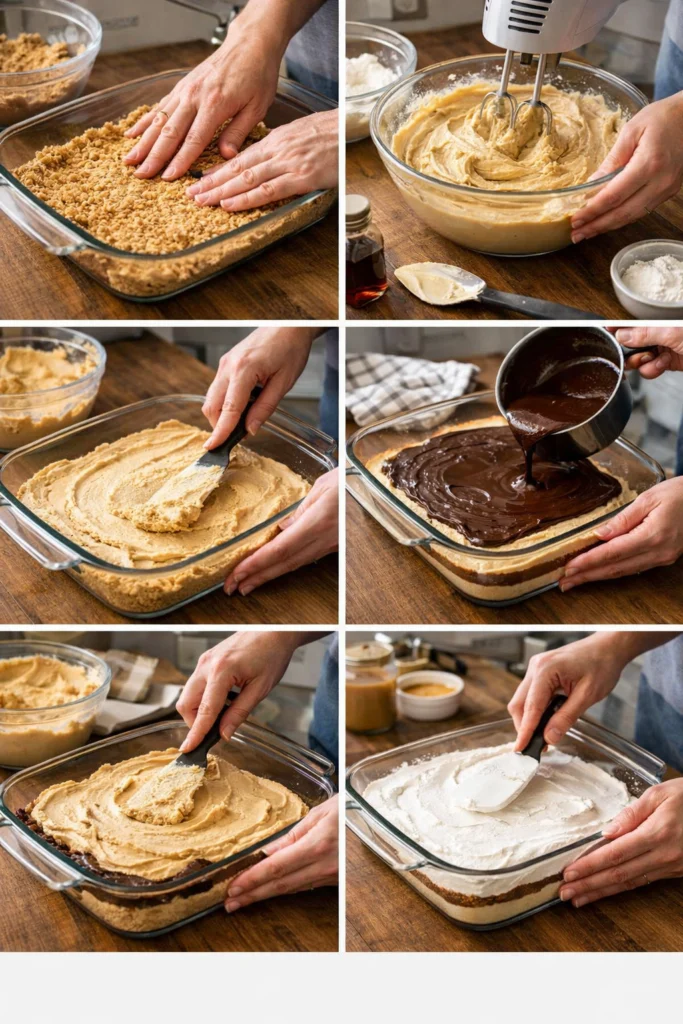 No-Bake Peanut Butter Lasagna