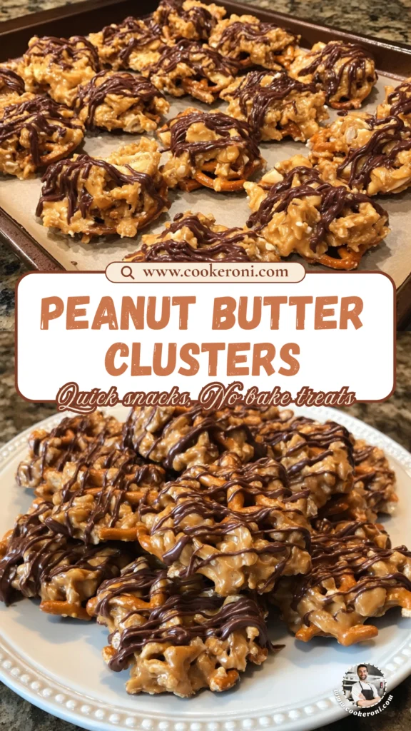 No-Bake Peanut Butter Pretzel Clusters