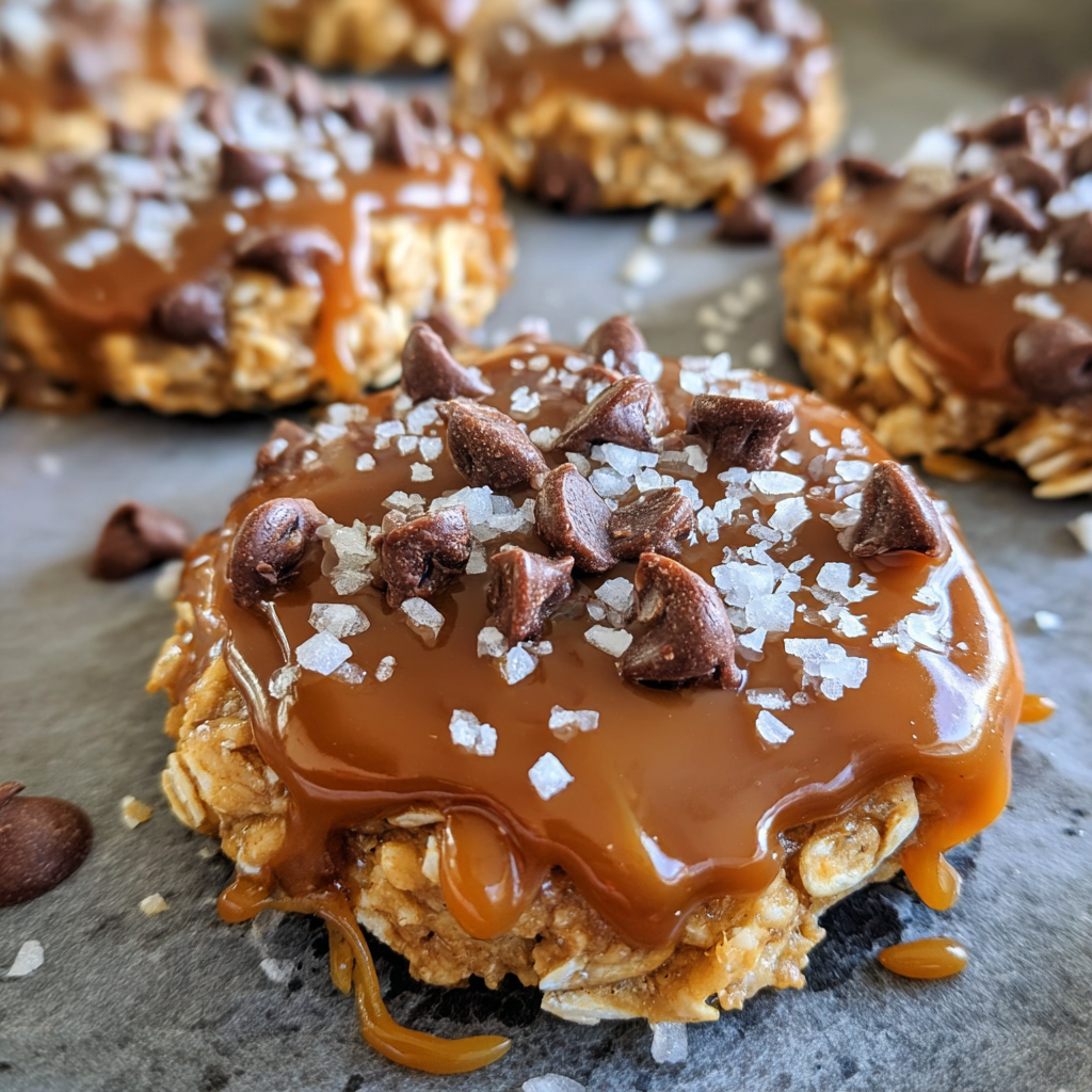 No-Bake Salted Caramel Cookies