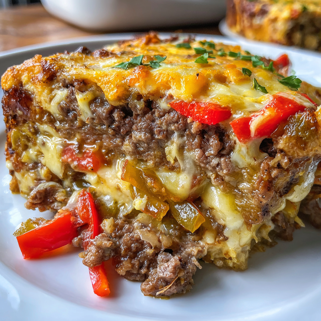 Philly Cheesesteak Casserole
