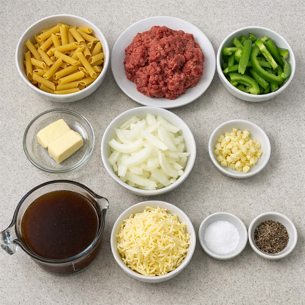 Philly Cheesesteak Pasta