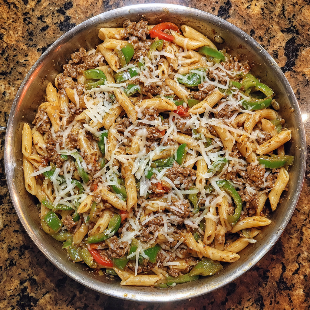 Philly Cheesesteak Pasta
