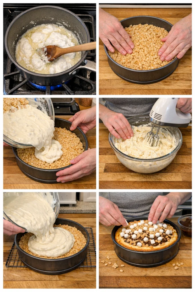 Rice Krispie Treat Cheesecake