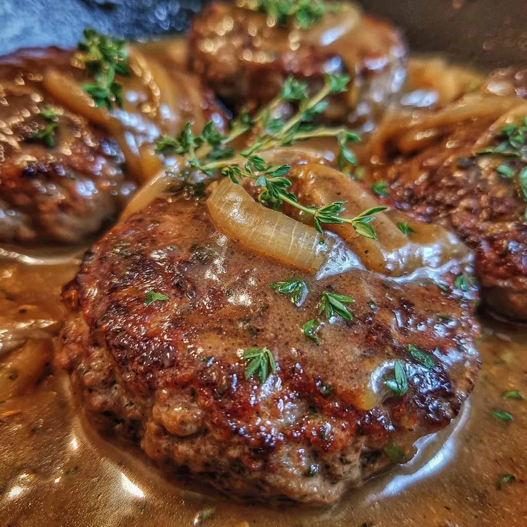 Homemade Salisbury steak patties