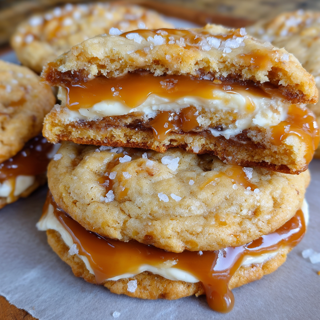 Salted Caramel Cheesecake Cookies
