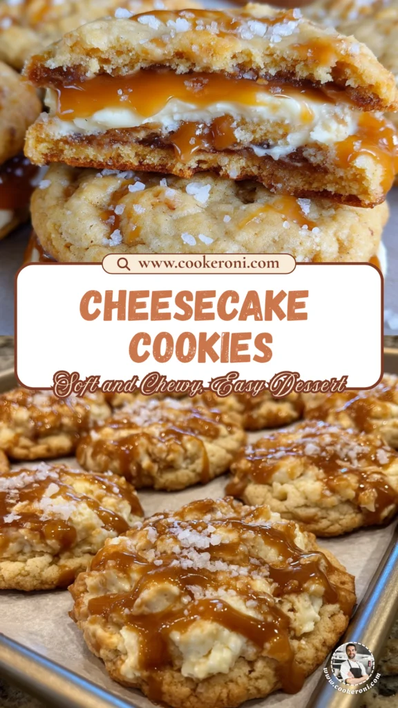 Salted Caramel Cheesecake Cookies