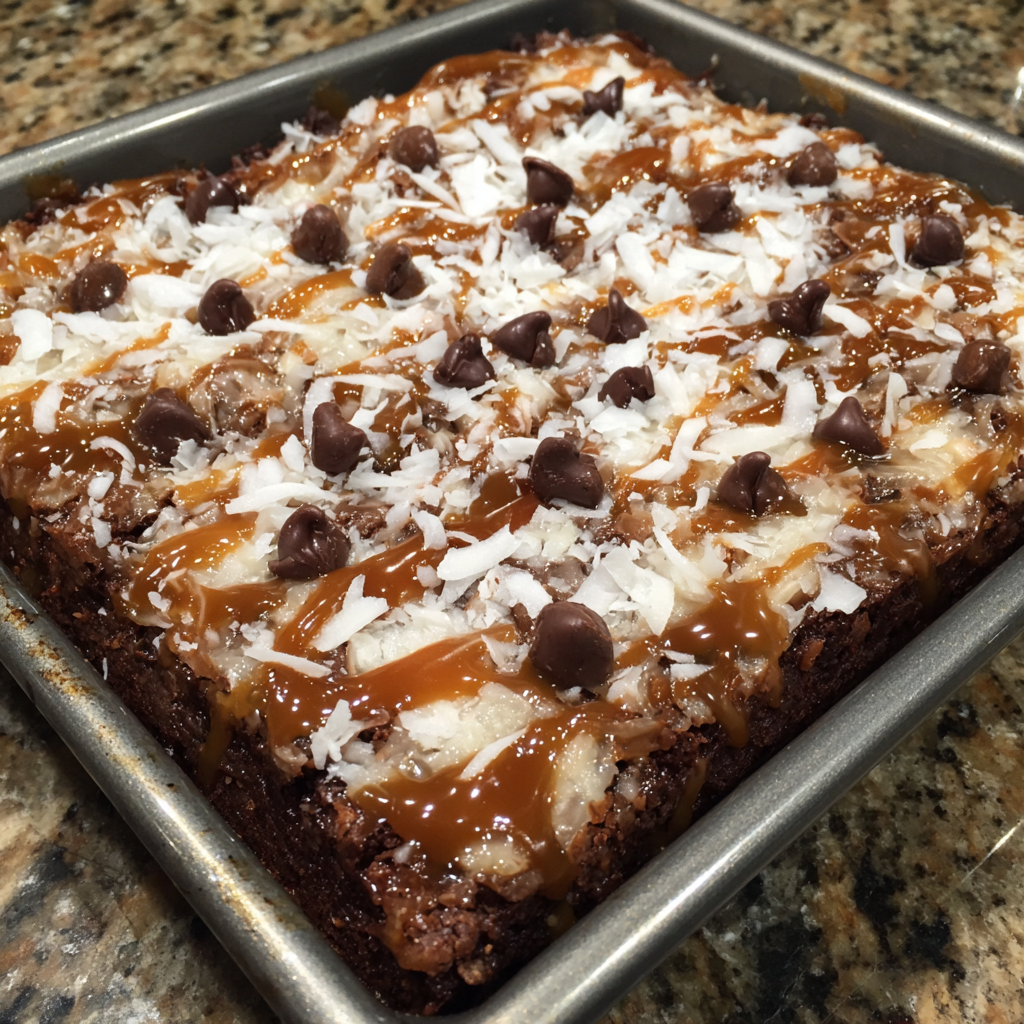 Samoa Box Mix Brownies