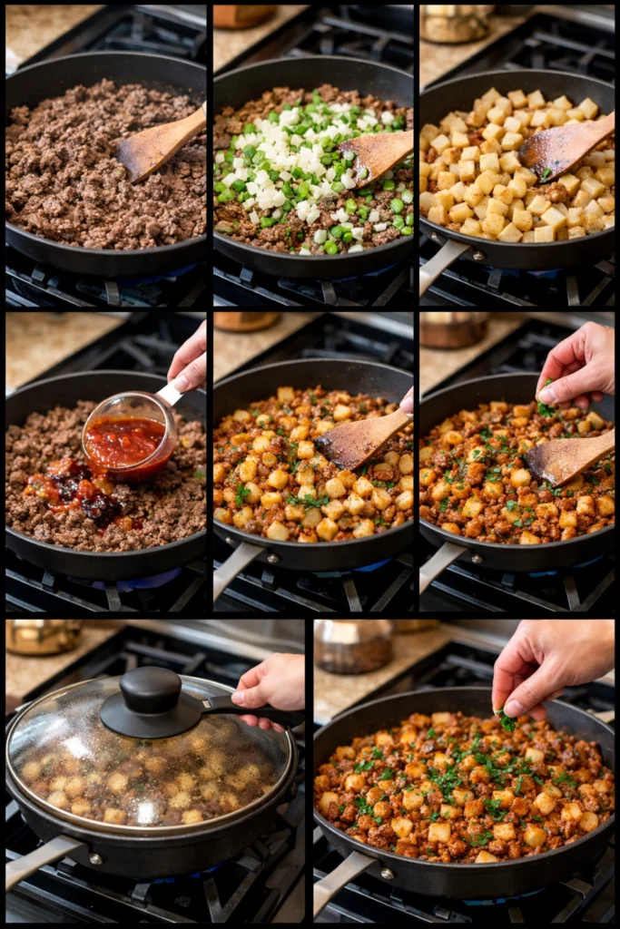 Sloppy Joe Potato Skillet