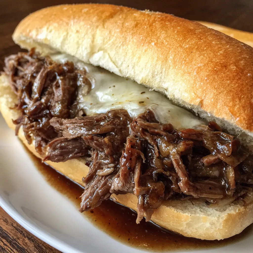French dip sandwich with au jus