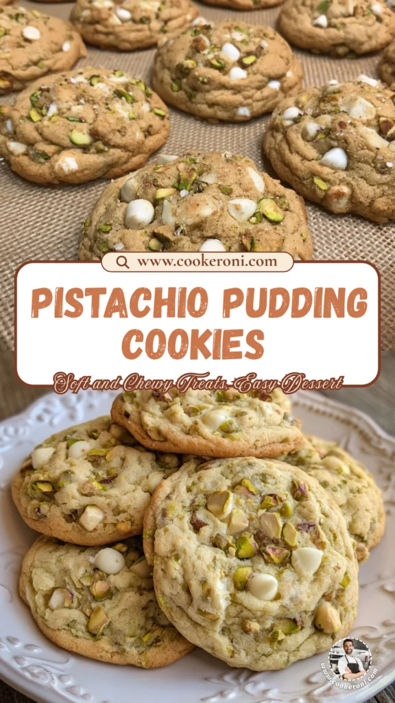 Soft and Chewy Pistachio Pudding Cookies