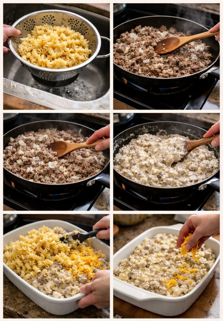 Sour Cream Beef Noodle Casserole