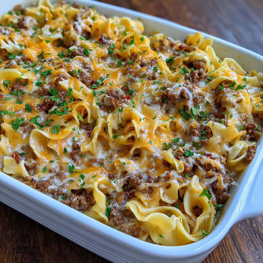 Sour Cream Beef Noodle Casserole