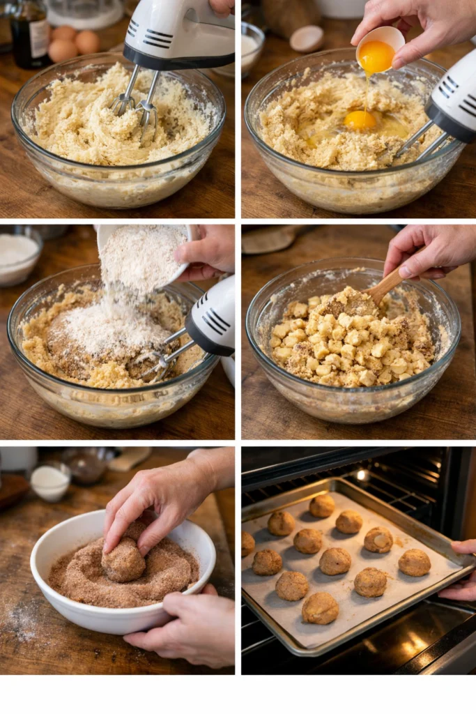 Spiced Apple Cinnamon Snickerdoodle Cookies