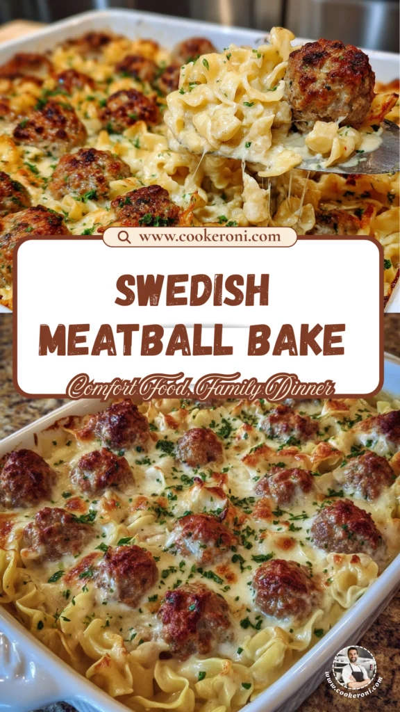 Swedish Meatball Noodle Bake