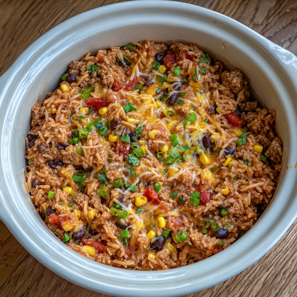 Taco Crock Pot Hashbrown Casserole