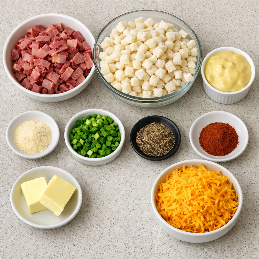 Turkey Bacon Cheesy Potato Casserole